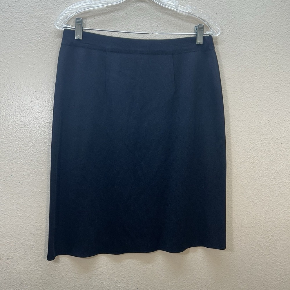 Misook Womens Black Straight Mini Pencil‎ Skirt Size M Knee Length Classic Knit
